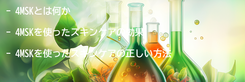 4MSKを使ったスキンケアの正しい方法の要点まとめ