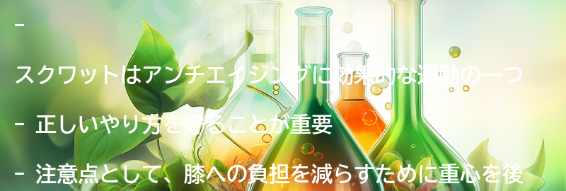 スクワットの正しいやり方と注意点の要点まとめ