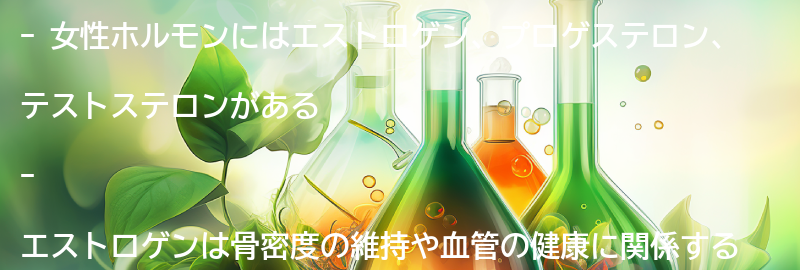 女性ホルモンの種類と役割の要点まとめ