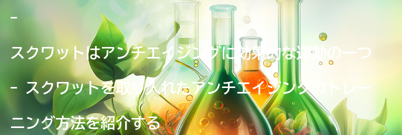 スクワットを取り入れたアンチエイジングのトレーニング方法の要点まとめ
