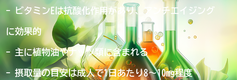 ビタミンEとは？の要点まとめ