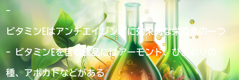 ビタミンEを含む食品の紹介の要点まとめ