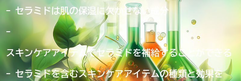 セラミドを含むスキンケアアイテムの紹介の要点まとめ