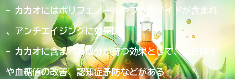 カカオの栄養素と効果の要点まとめ