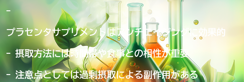 アンチエイジングに効果的なプラセンタサプリメントの摂取方法の要点まとめ