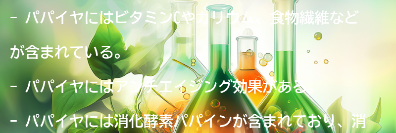 パパイヤの栄養素と効果の要点まとめ