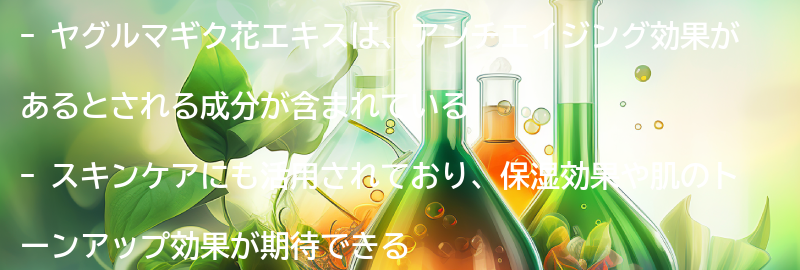 ヤグルマギク花エキスとは？の要点まとめ