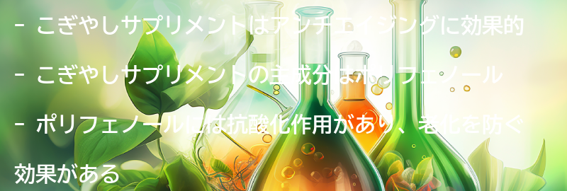こぎやしサプリメントのアンチエイジング効果とは？の要点まとめ
