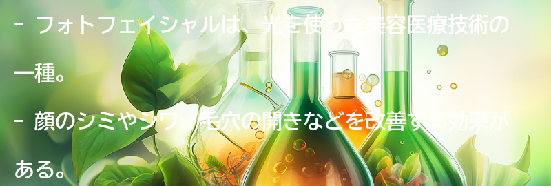フォトフェイシャルとは?の要点まとめ