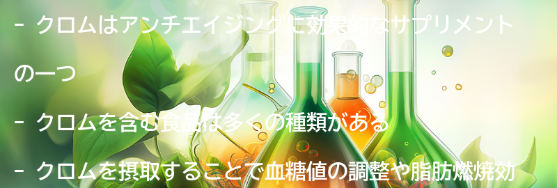クロムを含む食品の紹介の要点まとめ
