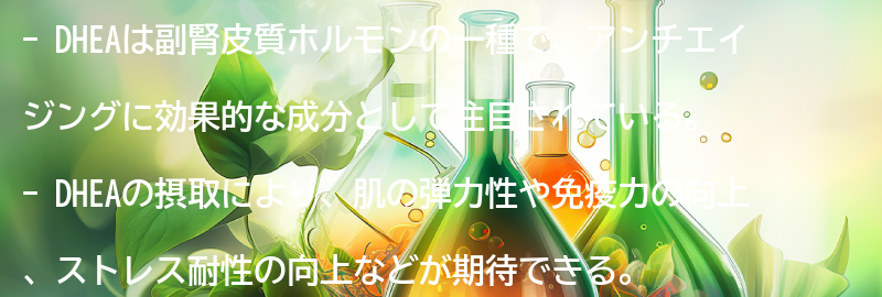 DHEAとは？アンチエイジングに効果的な成分とはの要点まとめ