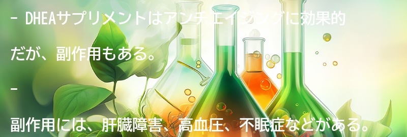 DHEAサプリメントの副作用についての要点まとめ
