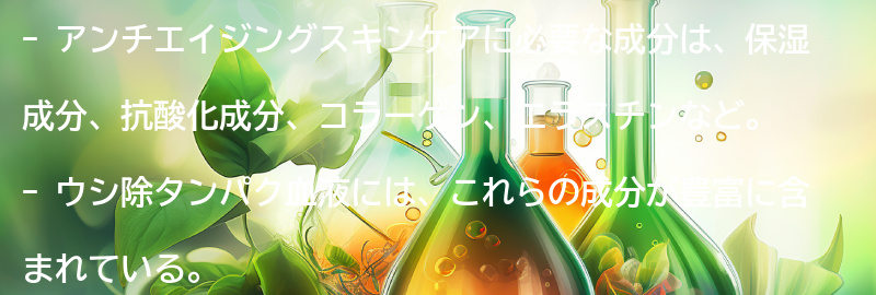 アンチエイジングスキンケアに必要な成分とは?の要点まとめ