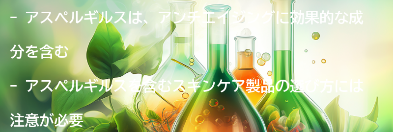 アスペルギルスがもたらすアンチエイジング効果とは？の要点まとめ