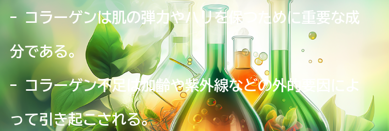 コラーゲンとは？肌に与える効果と不足の原因の要点まとめ