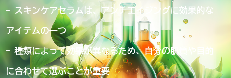 スキンケアセラムの効果と種類の要点まとめ