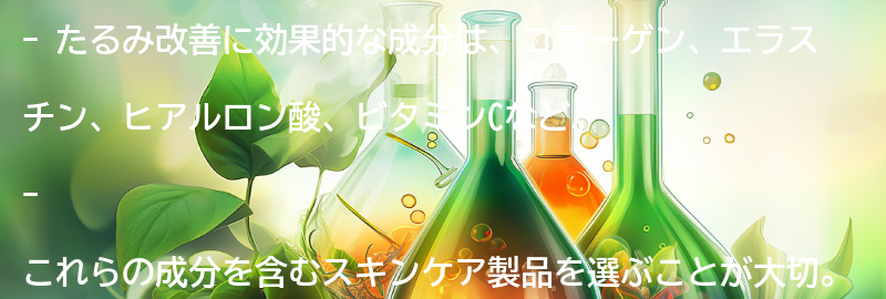 たるみ改善に効果的な成分とは？の要点まとめ
