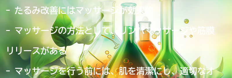 たるみ改善に効果的なマッサージ方法の要点まとめ