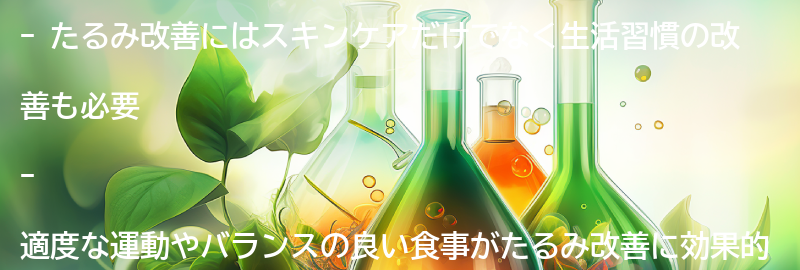 たるみ改善に役立つ生活習慣の改善方法の要点まとめ