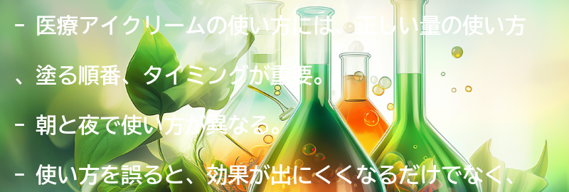 医療アイクリームの使い方の要点まとめ