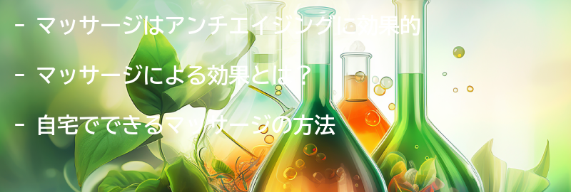 マッサージの効果とは?の要点まとめ