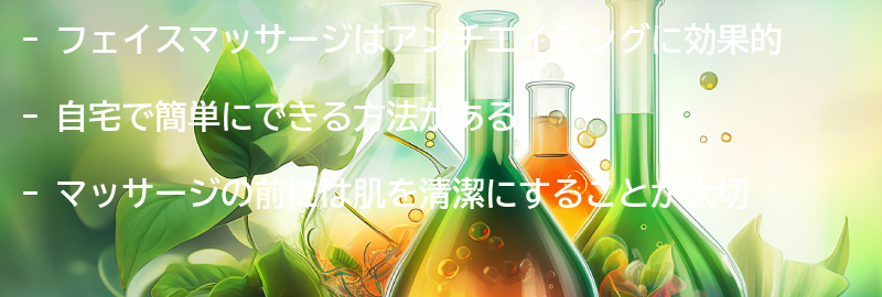 フェイスマッサージの方法の要点まとめ