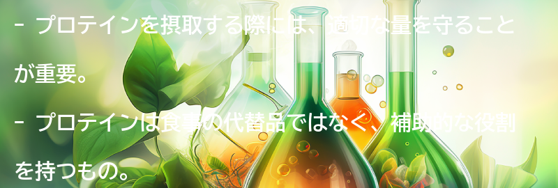 プロテインを摂取する際の注意点の要点まとめ
