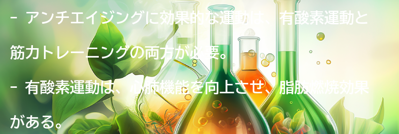 アンチエイジングに効果的な運動とは？の要点まとめ