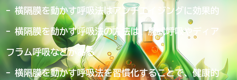 横隔膜を動かすための呼吸法とは?の要点まとめ